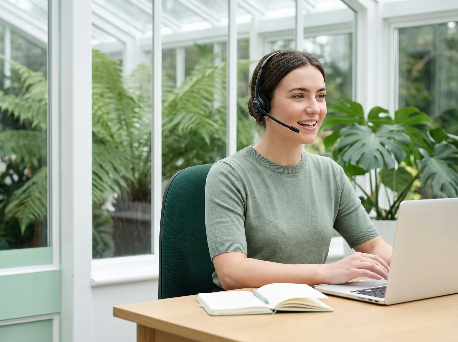 Kaia support specialist on a call